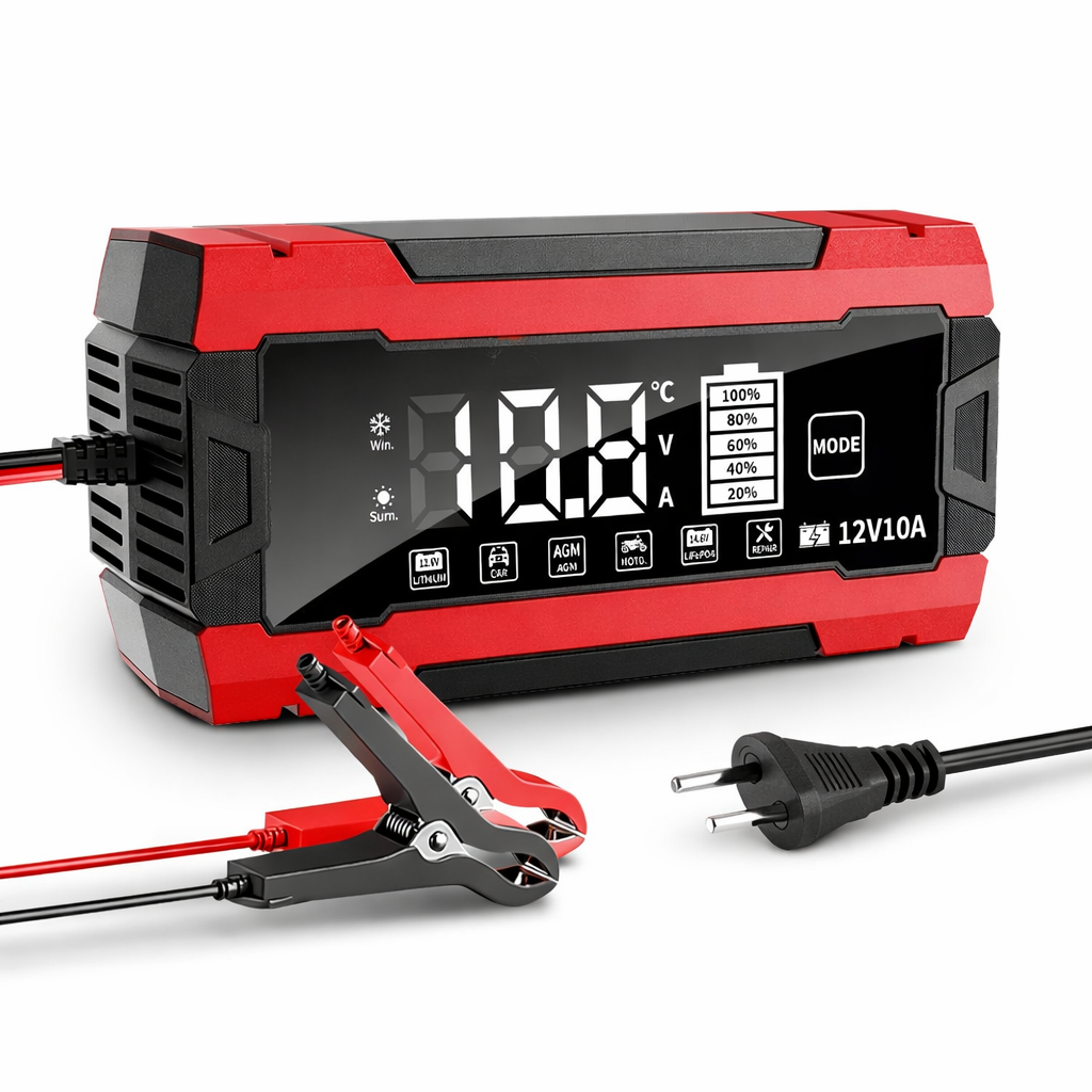 LiFePO4 Інтелектуальний зарядний пристрій для акумуляторів 12V 10A / LiFePO4 14.6V з LCDП